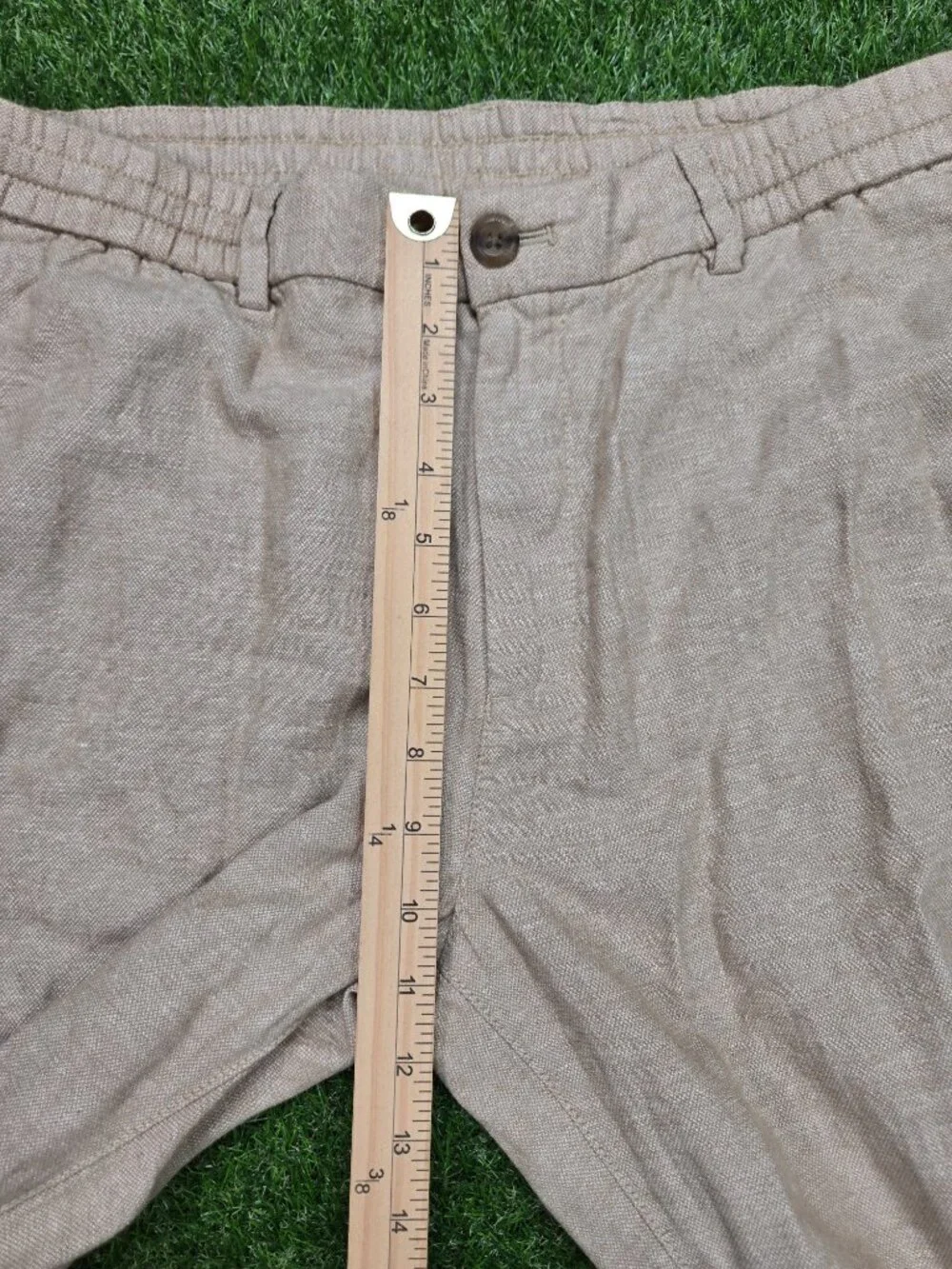 Banana Republic Linen Blend Pants Mens 35x34 FITS 34x31 Athletic Fit Drawstring